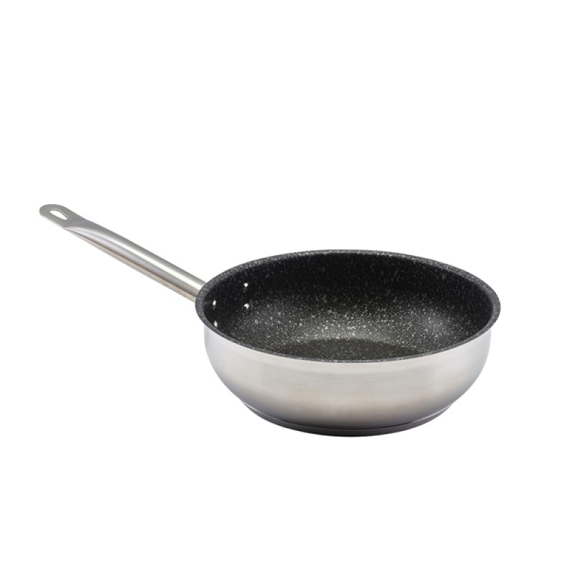 GenWare Non Stick Teflon Stainless Steel Sauteuse Pan 24cm GenWare Non Stick Teflon Stainless Steel Sauteuse Pan 24cm