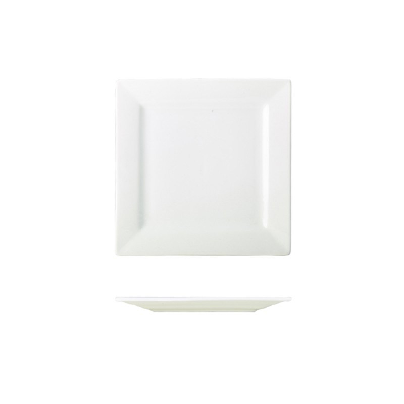 Genware Porcelain Square Plate 16cm/6.25 Genware Porcelain Square Plate 16cm/6.25