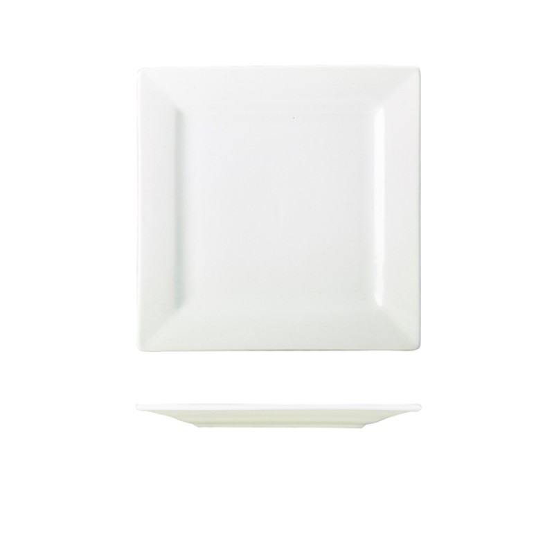 Genware Porcelain Square Plate 21cm/8.25 Genware Porcelain Square Plate 21cm/8.25