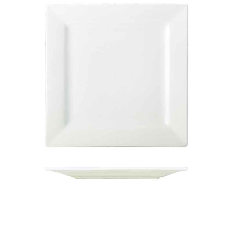 Genware Porcelain Square Plate 30cm/12 Genware Porcelain Square Plate 30cm/12