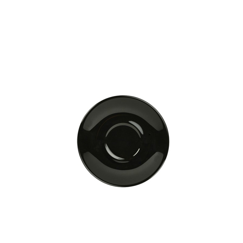 Genware Porcelain Black Saucer 12cm/ 4.75
