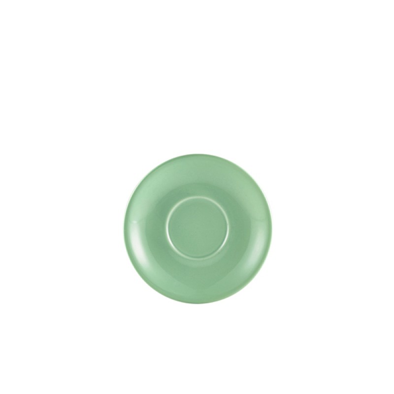 Genware Porcelain Green Saucer 12cm/ 4.75