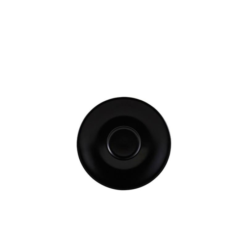 Genware Porcelain Matt Black Saucer 12cm/ 4.75