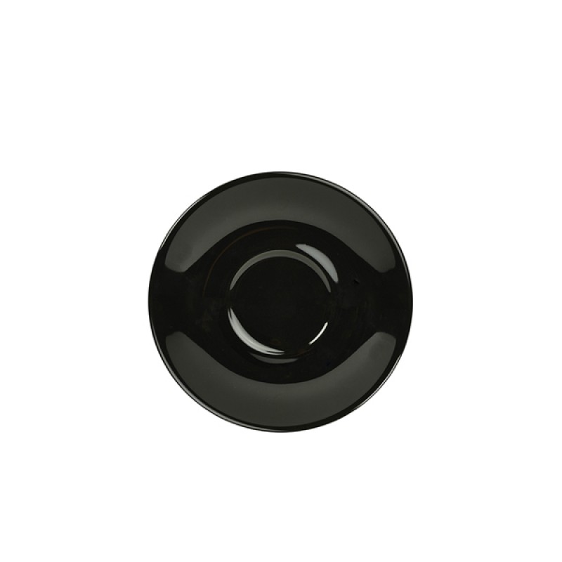Genware Porcelain Black Saucer 16cm/ 6.25