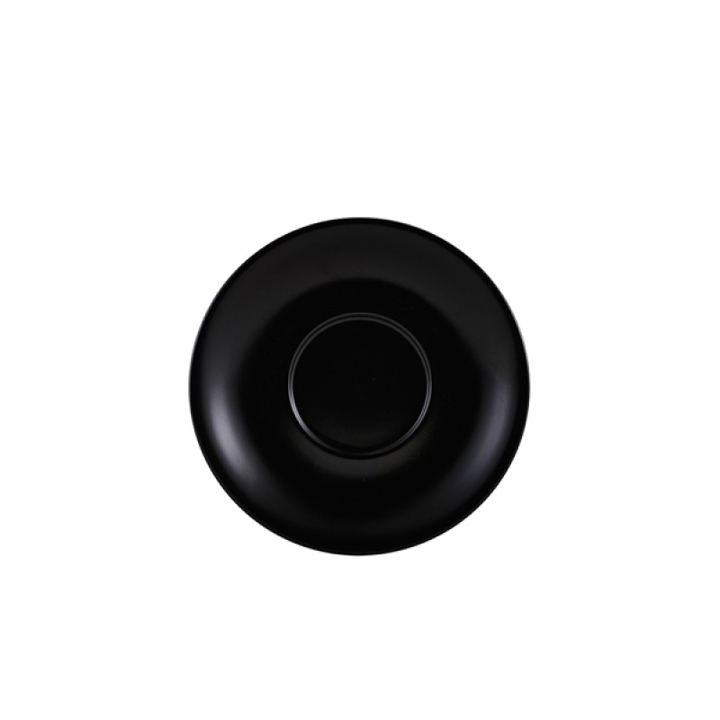 Genware Porcelain Matt Black Saucer 16cm/ 6.25