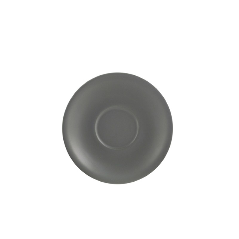 Genware Porcelain Matt Grey Saucer 16cm/6.25 Genware Porcelain Matt Grey Saucer 16cm/6.25