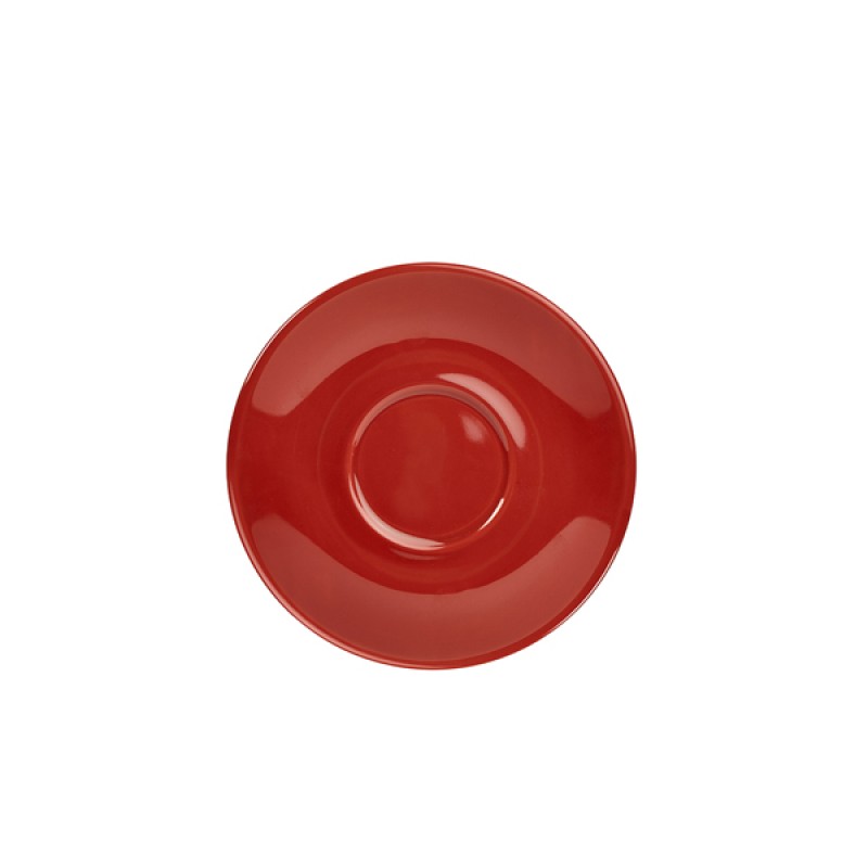 Genware Porcelain Red Saucer 16cm/6.25 Genware Porcelain Red Saucer 16cm/6.25