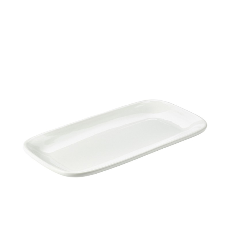 Genware Porcelain Rounded Rectangular Plate 35.5 x 19cm/14 x Genware Porcelain Rounded Rectangular Plate 35.5 x 19cm/14 x