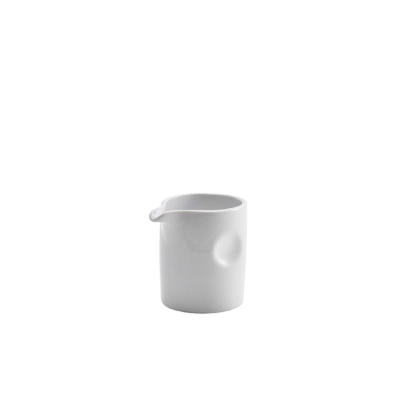 Genware Porcelain Pinched Solid Milk Jug 8.5cl/3oz Genware Porcelain Pinched Solid Milk Jug 8.5cl/3oz
