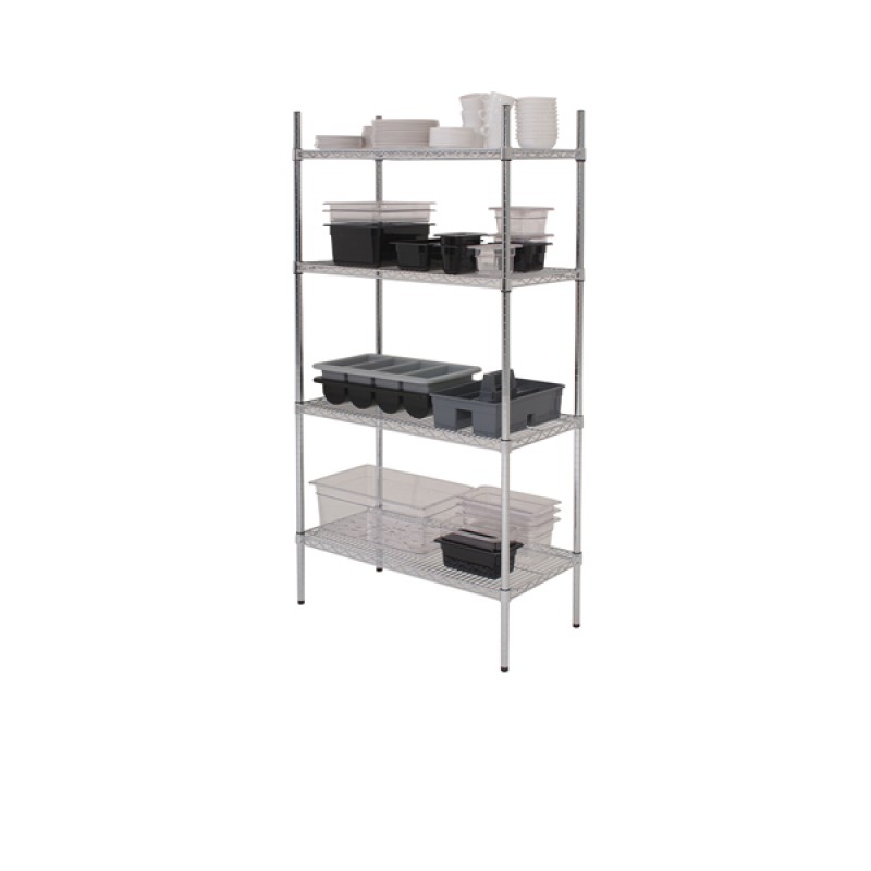 GenWare 4 Tier Wire Racking 122 x 45 x 183cm GenWare 4 Tier Wire Racking 122 x 45 x 183cm