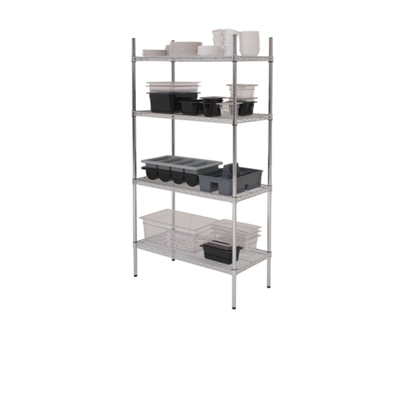 GenWare 4 Tier Wire Racking 152 x 45 x 183cm GenWare 4 Tier Wire Racking 152 x 45 x 183cm