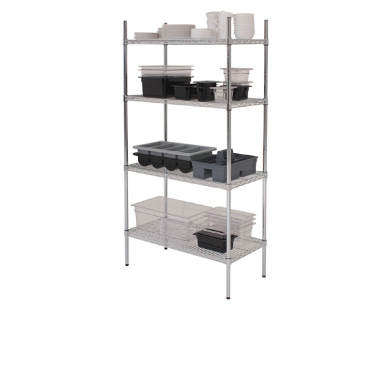 GenWare 4 Tier Wire Racking 183 x 45 x 183cm GenWare 4 Tier Wire Racking 183 x 45 x 183cm
