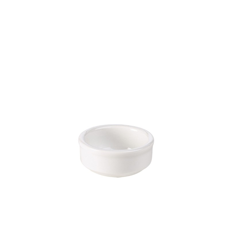 Genware Porcelain Mustard/Butter/Sauce Dish 6cm/2.25 Genware Porcelain Mustard/Butter/Sauce Dish 6cm/2.25