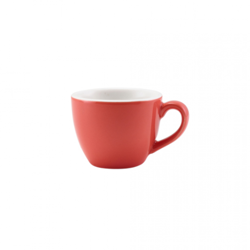 GenWare Porcelain Coral Bowl Shaped Cup 9cl/ 3oz GenWare Porcelain Coral Bowl Shaped Cup 9cl/ 3oz