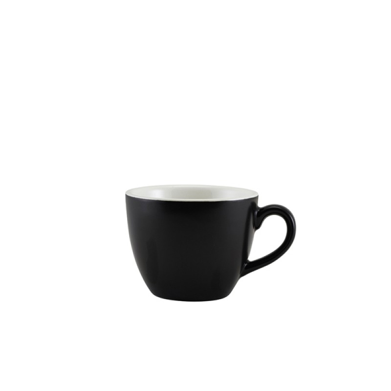 Genware Porcelain Matt Black Bowl Shaped Cup 9cl/ 3oz