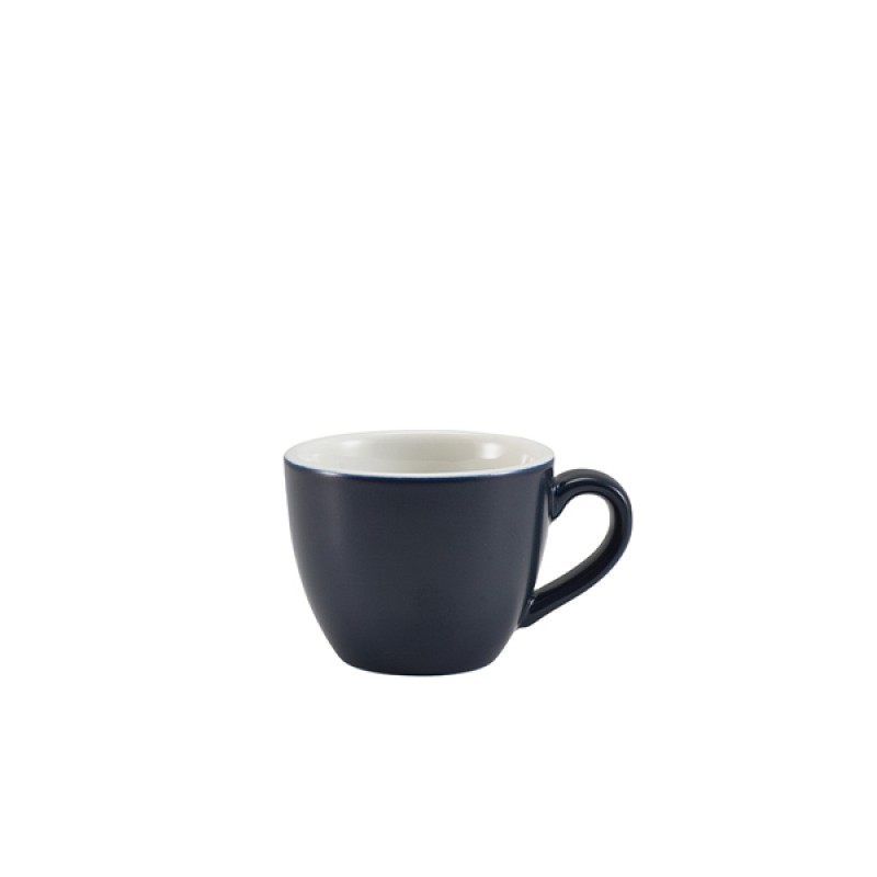 GenWare Porcelain Matt Blue Bowl Shaped Cup 9cl/3oz GenWare Porcelain Matt Blue Bowl Shaped Cup 9cl/3oz