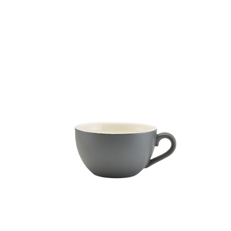 Genware Porcelain Matt Grey Bowl Shaped Cup 17.5cl/6oz Genware Porcelain Matt Grey Bowl Shaped Cup 17.5cl/6oz