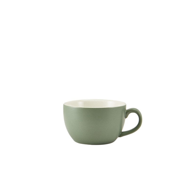 GenWare Porcelain Matt Sage Bowl Shaped Cup 17.5cl/6oz GenWare Porcelain Matt Sage Bowl Shaped Cup 17.5cl/6oz