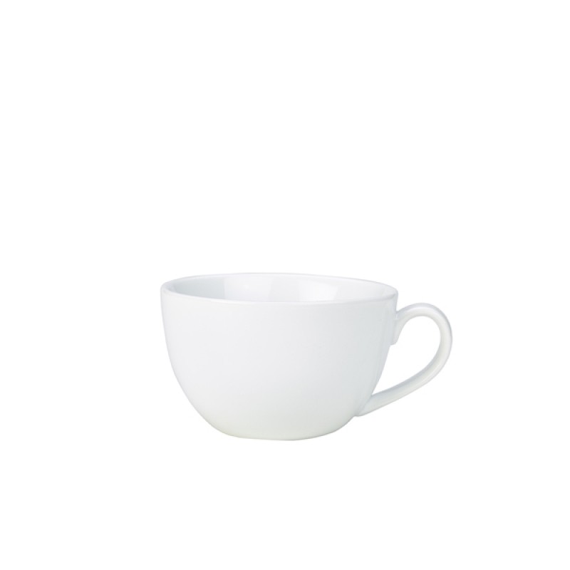 Genware Porcelain Black Bowl Shaped Cup 25cl/8.75oz Genware Porcelain Black Bowl Shaped Cup 25cl/8.75oz