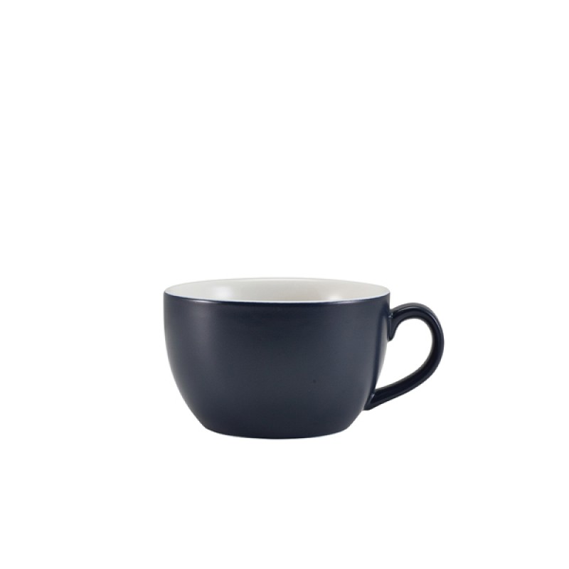 GenWare Porcelain Matt Blue Bowl Shaped Cup 25cl/8.75oz GenWare Porcelain Matt Blue Bowl Shaped Cup 25cl/8.75oz