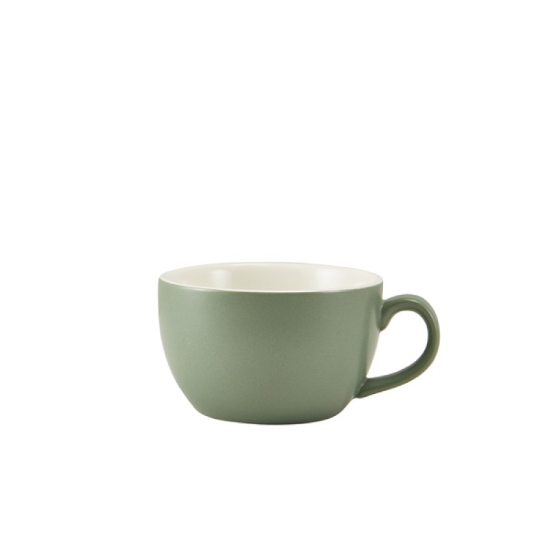GenWare Porcelain Matt Sage Bowl Shaped Cup 25cl/8.75oz GenWare Porcelain Matt Sage Bowl Shaped Cup 25cl/8.75oz