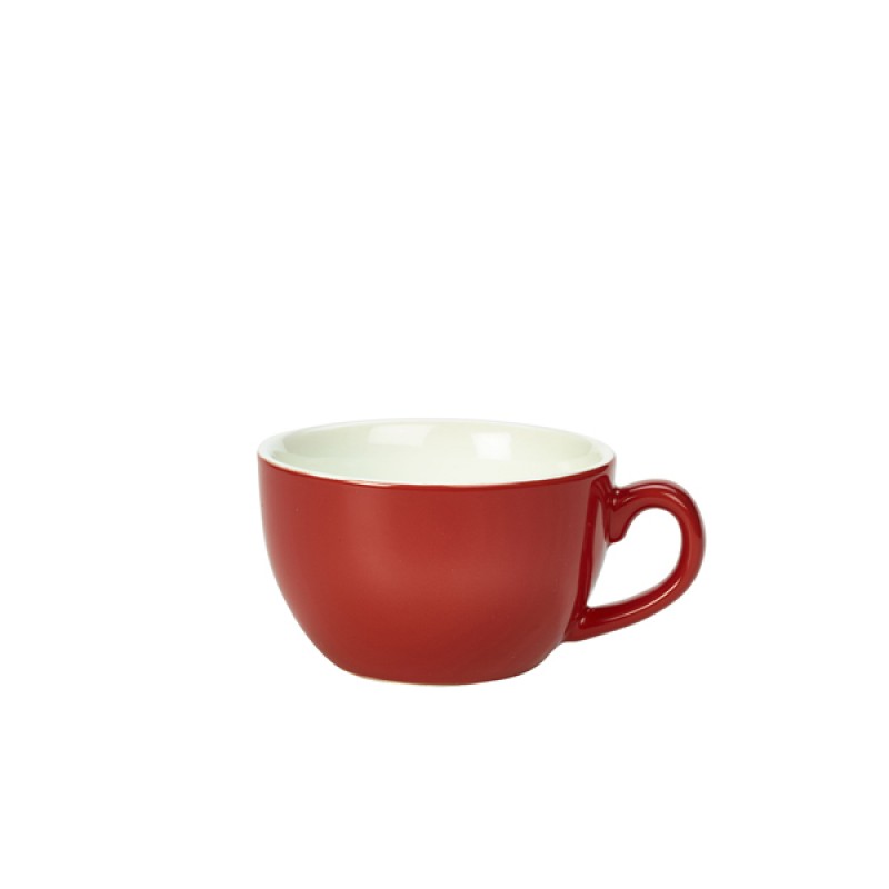 Genware Porcelain Red Bowl Shaped Cup 25cl/8.75oz Genware Porcelain Red Bowl Shaped Cup 25cl/8.75oz