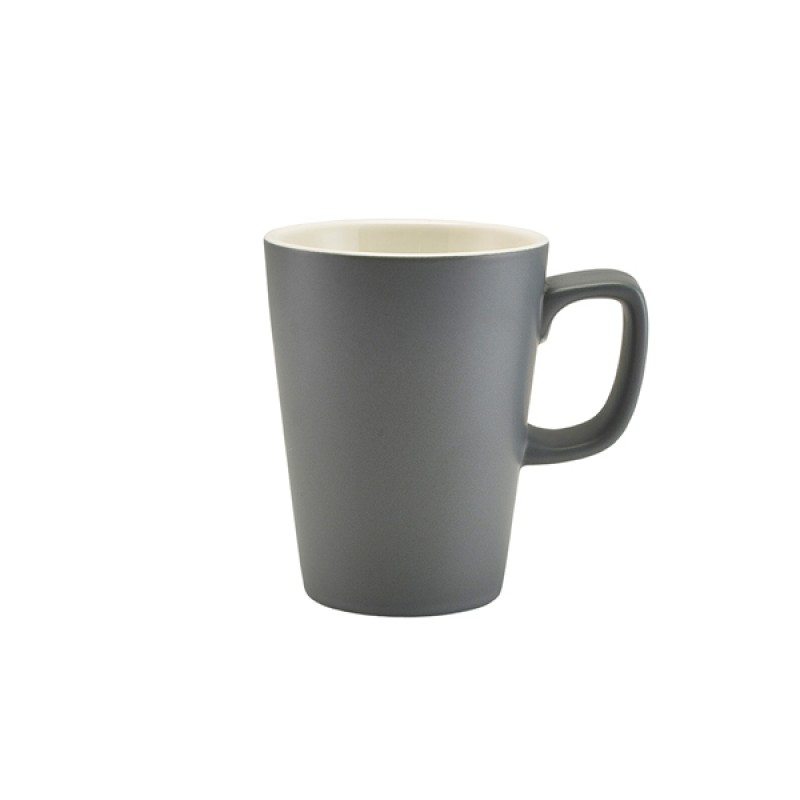 Genware Porcelain Matt Grey Latte Mug 34cl/12oz Genware Porcelain Matt Grey Latte Mug 34cl/12oz