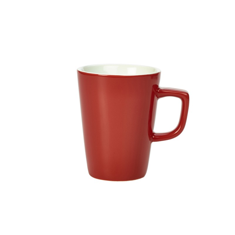 Genware Porcelain Red Latte Mug 34cl/12oz Genware Porcelain Red Latte Mug 34cl/12oz