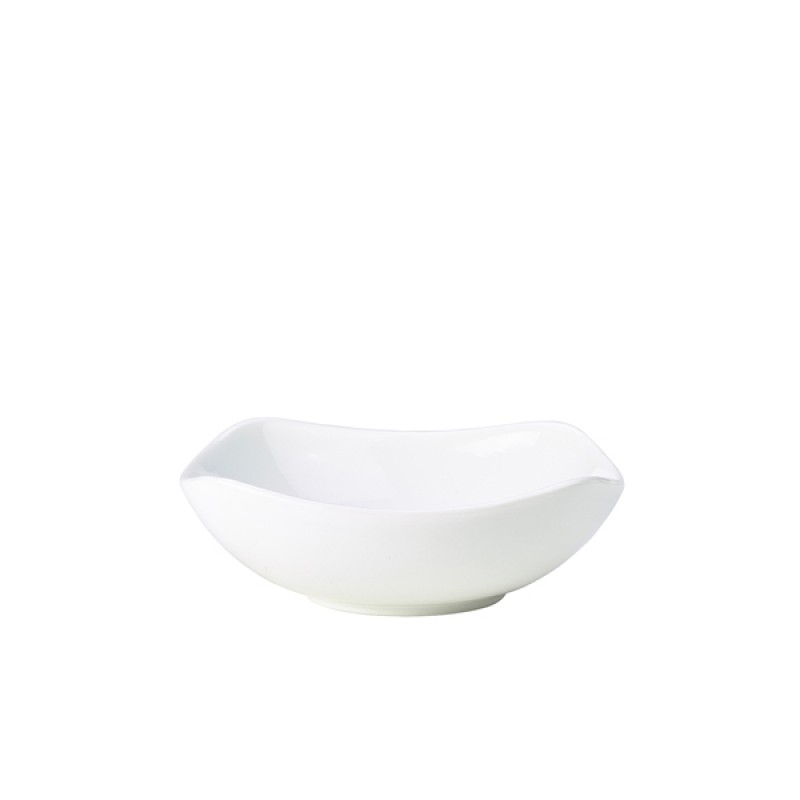 Genware Porcelain Rounded Square Bowl 17cm/6.5 Genware Porcelain Rounded Square Bowl 17cm/6.5