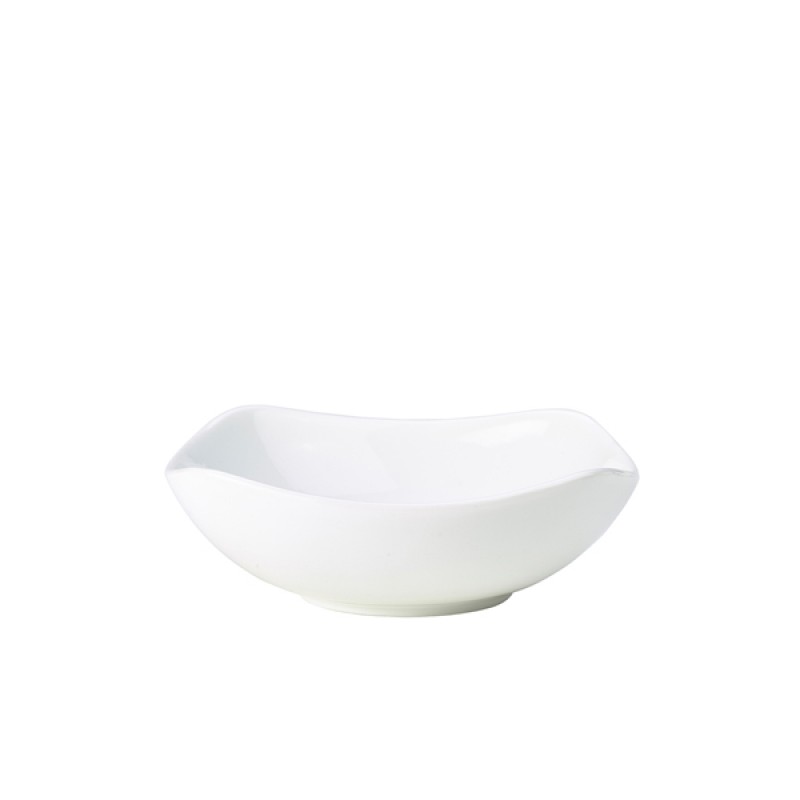 Genware Porcelain Rounded Square Bowl 20cm/7.75 Genware Porcelain Rounded Square Bowl 20cm/7.75
