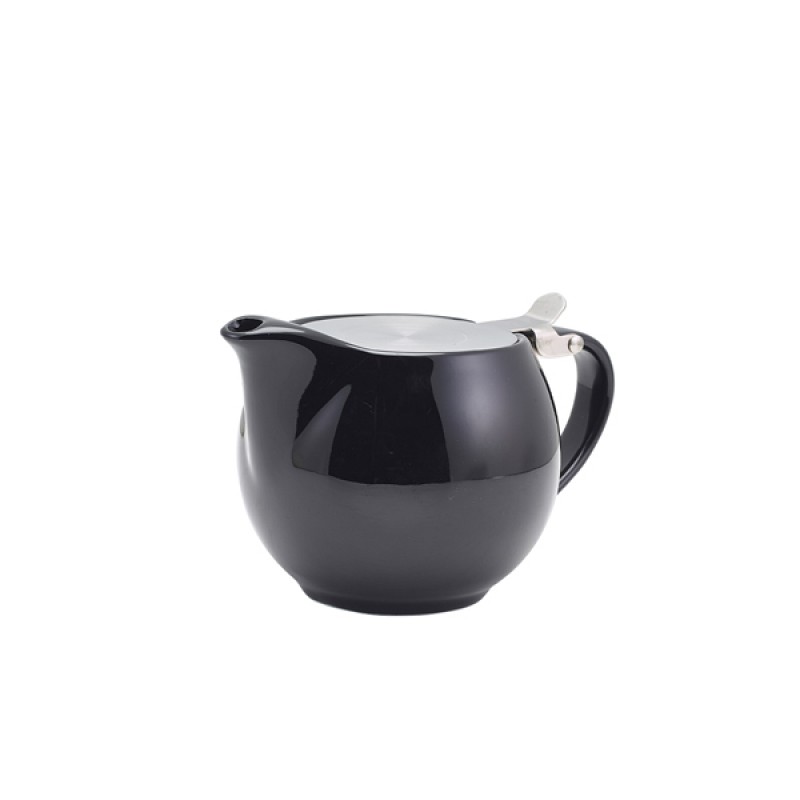 GenWare Porcelain Black Teapot with St/St Lid & Infuser 50cl GenWare Porcelain Black Teapot with St/St Lid & Infuser 50cl