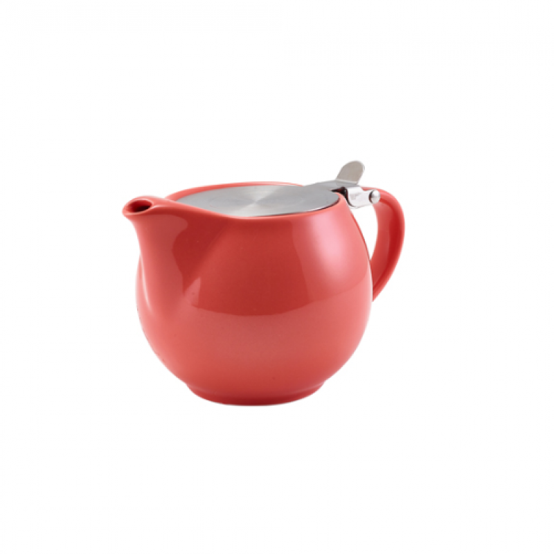 GenWare Porcelain Coral Teapot with St/ St Lid & Infuser 50c GenWare Porcelain Coral Teapot with St/ St Lid & Infuser 50c