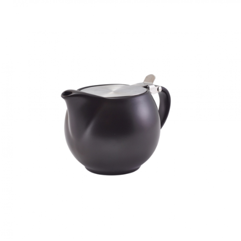 GenWare Porcelain Matt Black Teapot with St/St Lid & Infuser GenWare Porcelain Matt Black Teapot with St/St Lid & Infuser