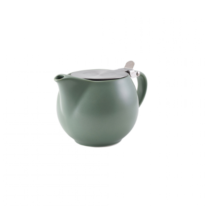 GenWare Porcelain Matt Sage Teapot with St/St Lid & Infuser