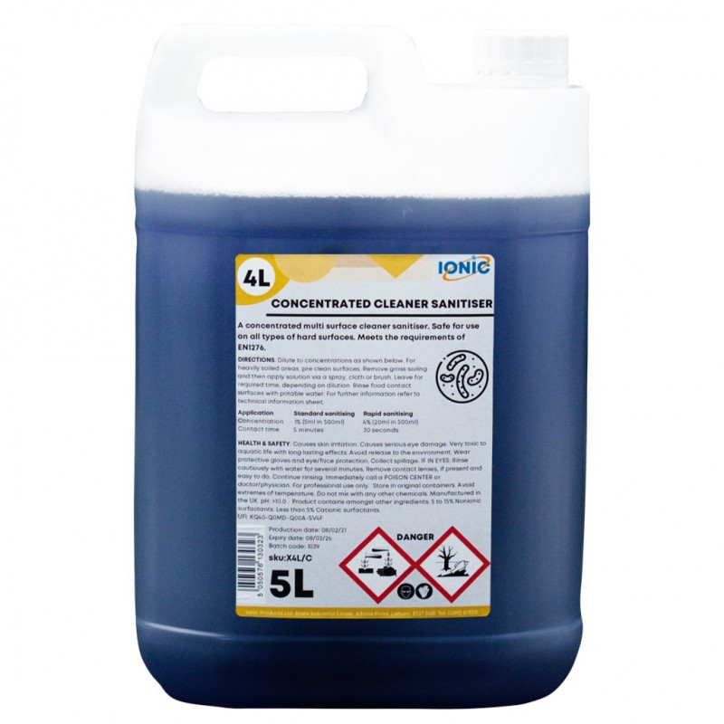 4L Concentrated Cleaner Sanitiser (2x5L)