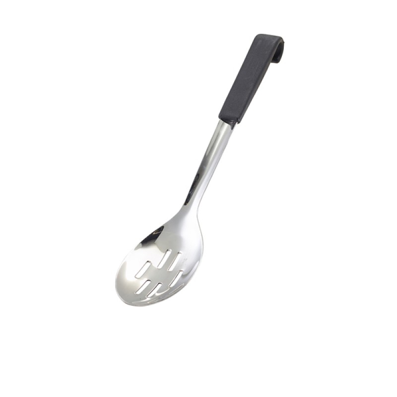 GenWare Black Handled Slotted Serving Spoon 34cm GenWare Black Handled Slotted Serving Spoon 34cm