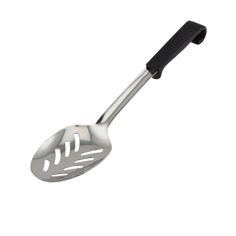 Genware Plastic Handle Spoon Slotted Black Genware Plastic Handle Spoon Slotted Black
