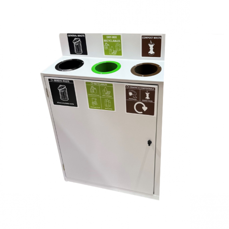 3 Bay Slimline Recycling Bin