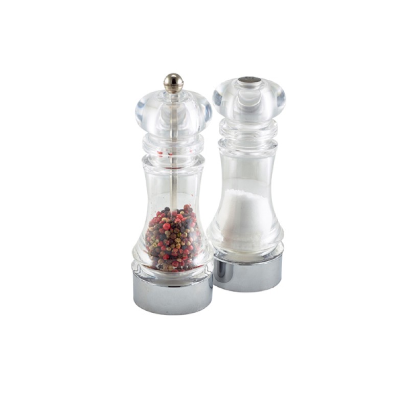 GenWare Clear Pepper Grinder & Salt Shaker Set GenWare Clear Pepper Grinder & Salt Shaker Set