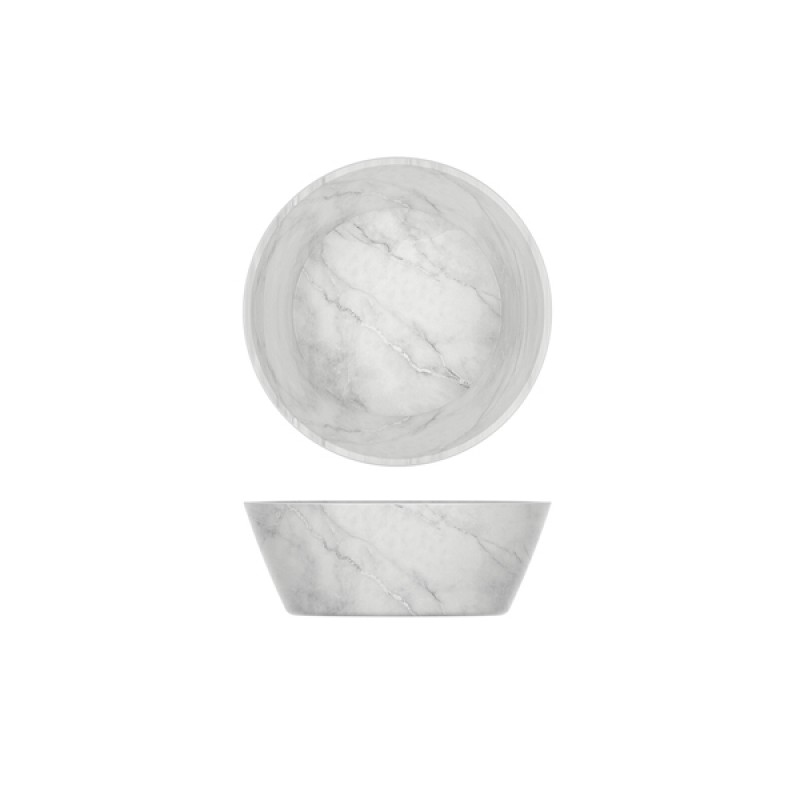 White Marble Agra Melamine Bowl 20.5 x 7.5cm White Marble Agra Melamine Bowl 20.5 x 7.5cm
