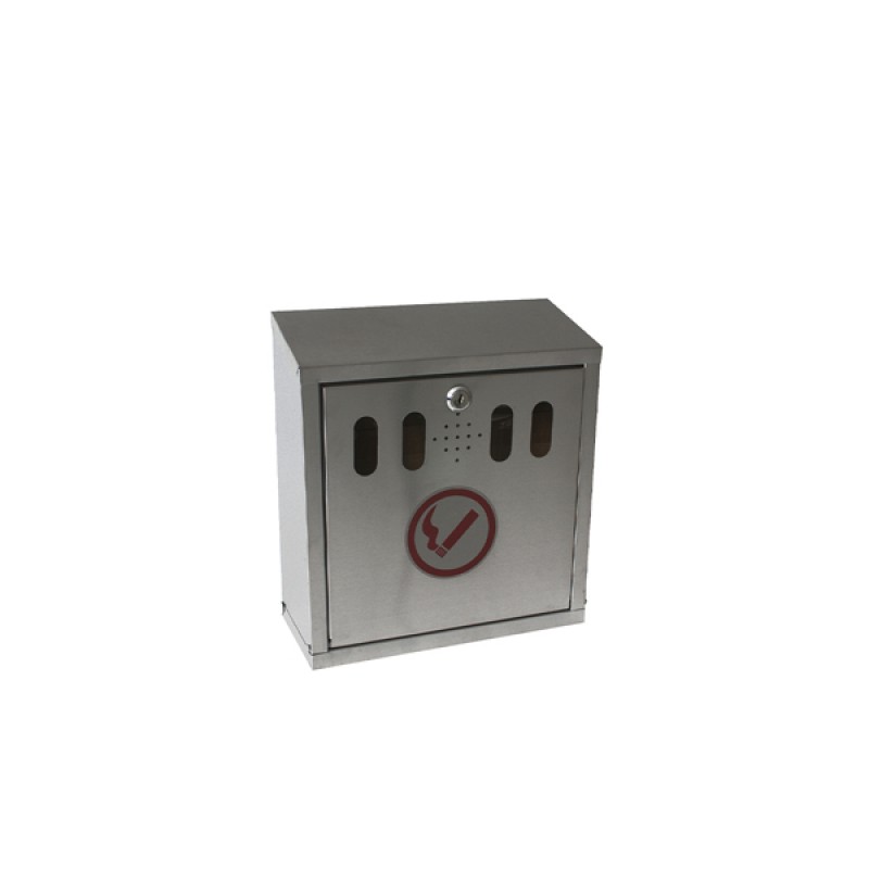 Genware Black Wall-Mounted Outdoor Ashtray Genware Black Wall-Mounted Outdoor Ashtray