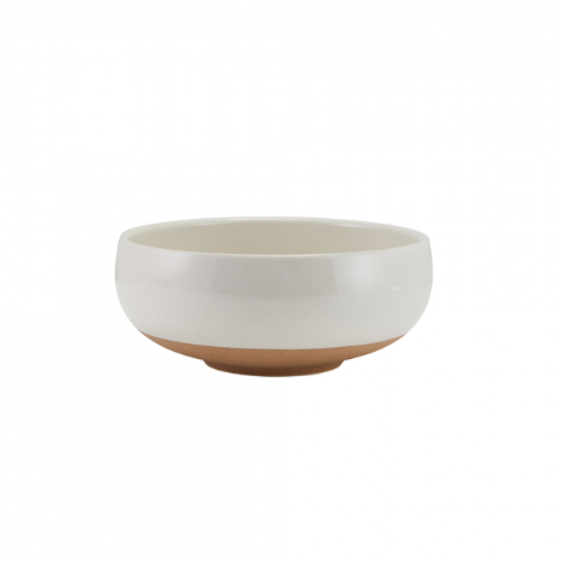 GenWare Kava White Stoneware Belly Bowl 14.5cm GenWare Kava White Stoneware Belly Bowl 14.5cm