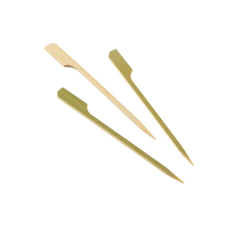 Bamboo Gun Shaped Paddle Skewers 9cm/ 3.5 Bamboo Gun Shaped Paddle Skewers 9cm/ 3.5