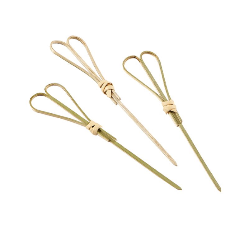 Bamboo Heart Shape Looped Wooden Skewers 12cm (100pcs) Bamboo Heart Shape Looped Wooden Skewers 12cm (100pcs)