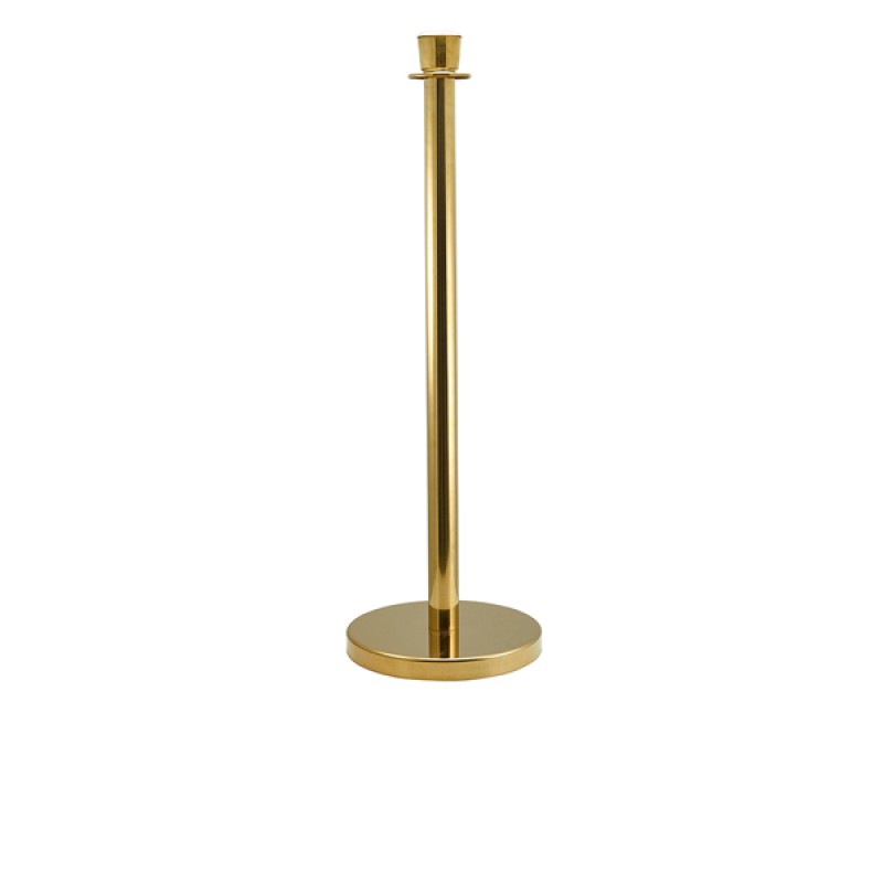 Genware Brass Plated Barrier Post Genware Brass Plated Barrier Post
