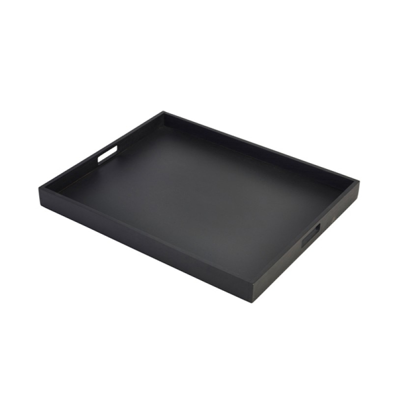 Solid Black Butlers Tray 53.5 x 42.5 x 4.5cm Solid Black Butlers Tray 53.5 x 42.5 x 4.5cm