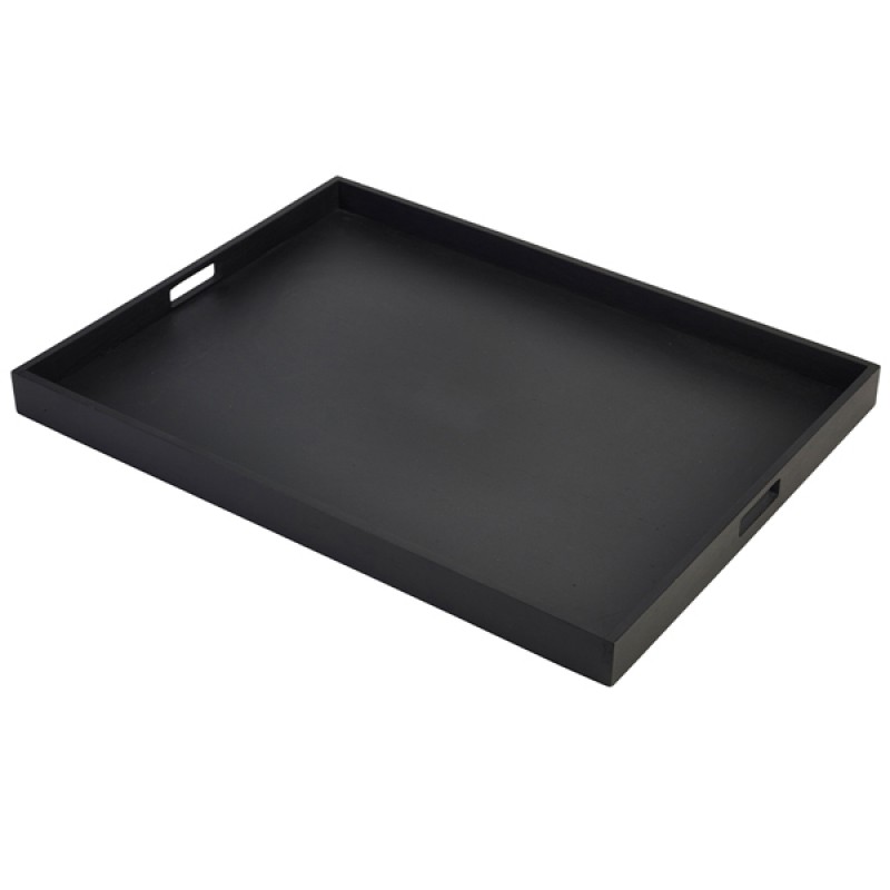 Solid Black Butlers Tray 64 x 48 x 4.5cm Solid Black Butlers Tray 64 x 48 x 4.5cm
