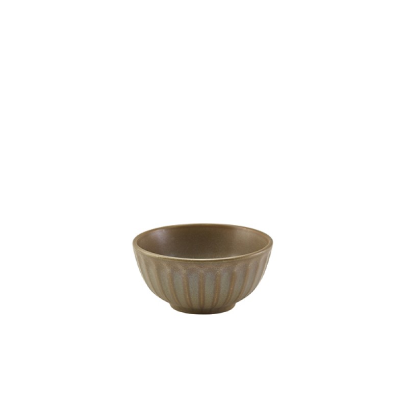 Terra Porcelain Matt Grey Scalloped Round Bowl 13.8cm Terra Porcelain Matt Grey Scalloped Round Bowl 13.8cm