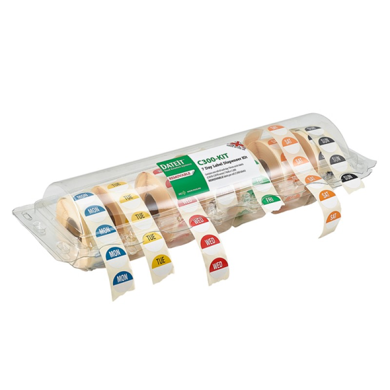 19mm Removable Day of the Week Labels 7 Days W/Dispenser (7 19mm Removable Day of the Week Labels 7 Days W/Dispenser (7
