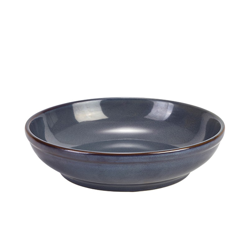 Terra Stoneware Rustic Blue Coupe Bowl 23cm Terra Stoneware Rustic Blue Coupe Bowl 23cm